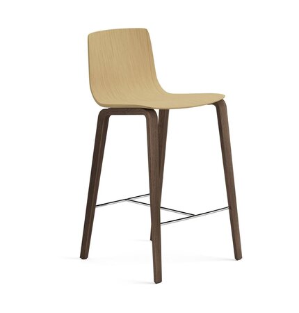 Arper Aava 02 - 7630 - Thekenhocker - L0028 - Nussbaum - L0022 - Eiche Natur