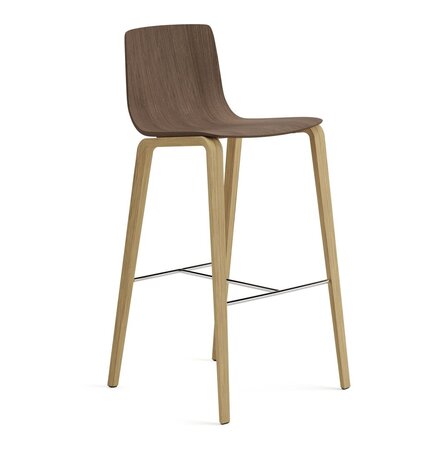 Arper Aava 02 - 7631 - Barhocker - L0022 - Eiche Natur - L0028 - Nussbaum