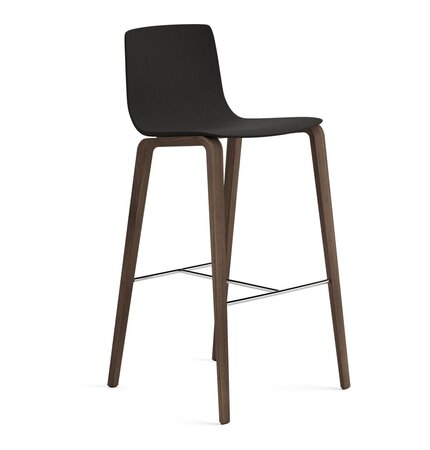 Arper Aava 02 - 7631 - Barhocker - L0028 - Nussbaum - L0006 - Schwarz