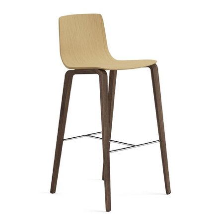 Arper Aava 02 - 7631 - Barhocker - L0028 - Nussbaum - L0022 - Eiche Natur