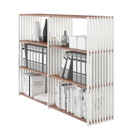 Joval Highboard Rebar 3.3 Nussbaum Reinweiss