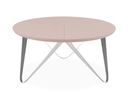 Joval Couchtisch Chronos Edelstahl - Seidenrosa