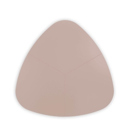 Joval Couchtisch Plektron \ Lack Pastellrosa Edelstahl