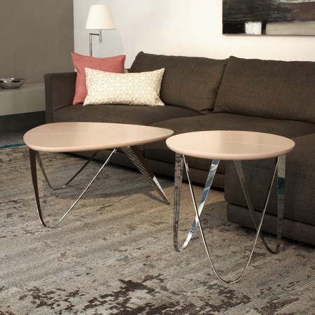 Joval Couchtisch Plektron \ Lack Schlamm Edelstahl
