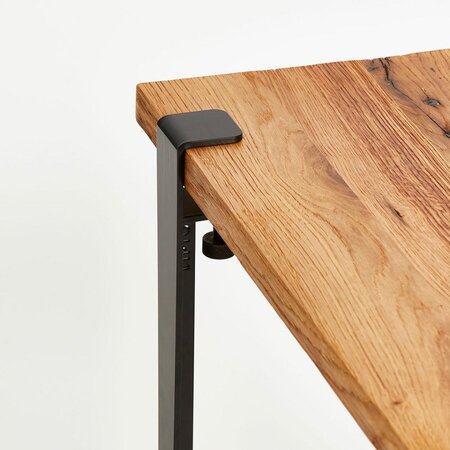 Tiptoe Duke Bench In Reclaimed Wood - Graphite Black