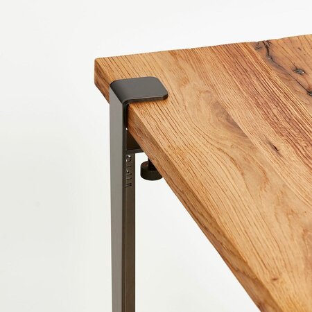 Tiptoe Duke Bench In Reclaimed Wood - Dark Steel