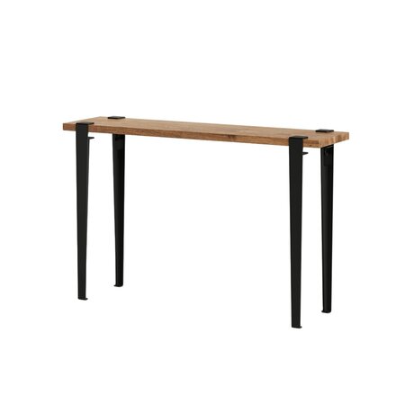 Tiptoe Lima Side Table In Reclaimed Wood - Graphite Black