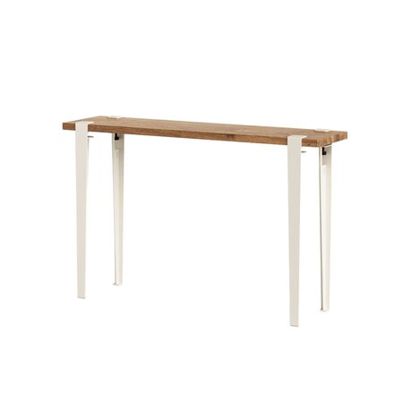 Tiptoe Lima Side Table In Reclaimed Wood - Cream White