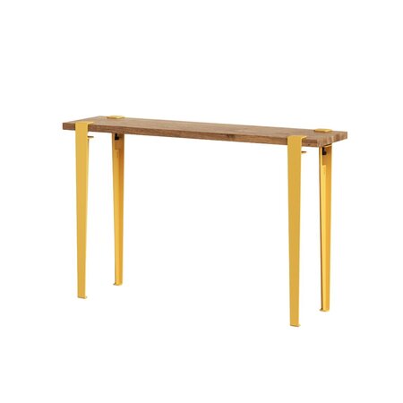 Tiptoe Lima Side Table In Reclaimed Wood - Brioche Yellow