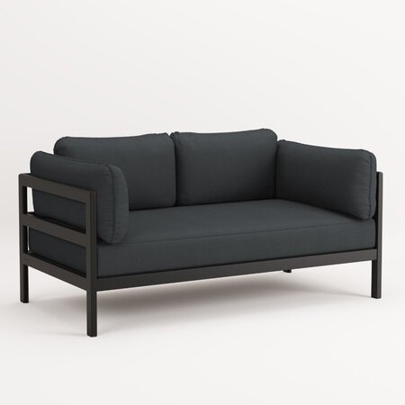 TIPTOE EASY SOFA – 2 SEATS - GRAPHITE BLACK - SLATE GREY