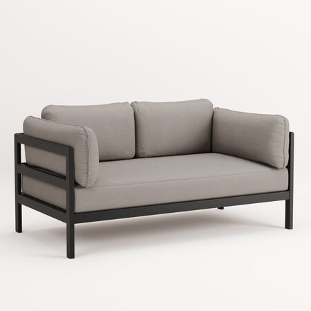 TIPTOE EASY SOFA – 2 SEATS - GRAPHITE BLACK - SAND BEIGE