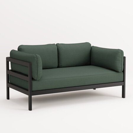 TIPTOE EASY SOFA – 2 SEATS - GRAPHITE BLACK - FOREST GREEN