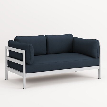 TIPTOE EASY SOFA – 2 SEATS - AUSTRAL GREY - MIDNIGHT BLUE