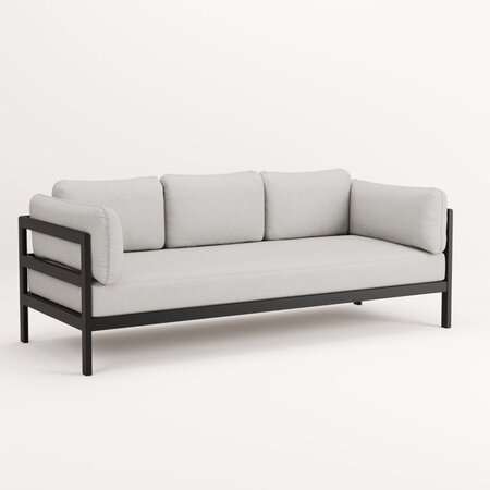 TIPTOE EASY SOFA 3 TO 4 SEATS - GRAPHITE BLACK - HEATHER GREY