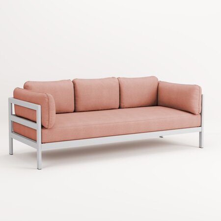 TIPTOE EASY SOFA 3 TO 4 SEATS - AUSTRAL GREY - VINTAGE PINK
