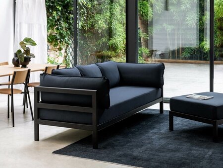 EASY CORNER SOFA – 3 TO 4 SEATS - GRAPHITE BLACK - MIDNIGHT BLUE