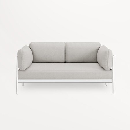 TIPTOE EASY SOFA COVERS SET - 2 SEATER - HEATHER GREY
