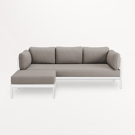 TIPTOE EASY SOFA COVERS SET - 3 TO 4 SEATER + OTTOMAN - SAND BEIGE