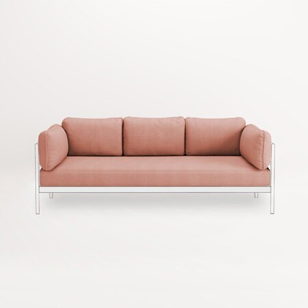 TIPTOE EASY SOFA COVERS SET - 3 TO 4 SEATER - VINTAGE PINK