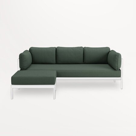 TIPTOE EASY SOFA COVERS SET - 3 TO 4 SEATER + OTTOMAN - FOREST GREEN 