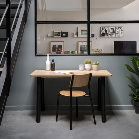 Tiptoe NEW MODERN desk – eco–certified wood - 130 X 70 CM - Graphite Black
