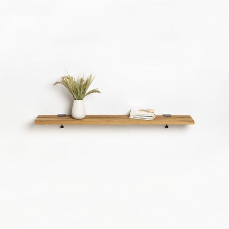 Tiptoe Reclaimed wood shelf - 120x20cm - Graphite Black