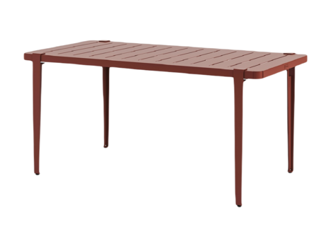 Tiptoe Midi Outdoor Table - Tisch - Brick Red - L160 x H75 x T80 cm
