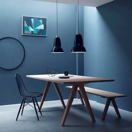 Anglepoise Original 1227 Brass Maxi Pendant - Jet Black