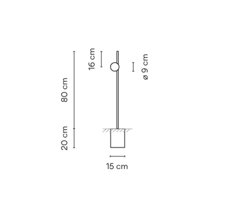 Vibia June 4770 - Steh Aussenleuchte - 4780