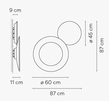 Vibia Puck Wall Art - Wandleuchte - 5486