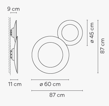 Vibia Puck Wall Art - Wandleuchte - 5487
