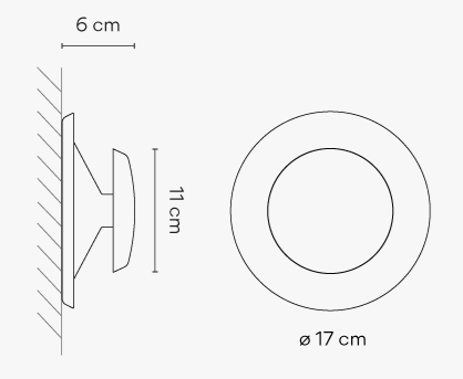 Vibia Top 1154 bis 1170 Wandleuchte - 1154