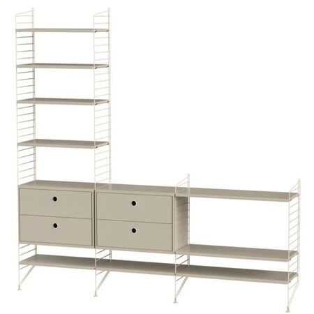 String_Furniture_System_Wohnzimmer_J_Beige_Beige