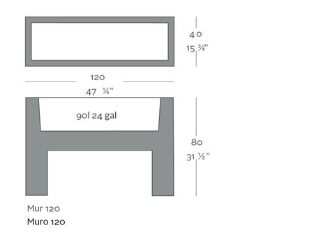 Vondom Muro 120x40x80