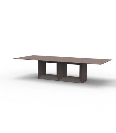 Vondom Vela Table XL 300X120X72-HPL Black Edge - Lacquered-Bronze