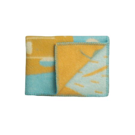 Røros Tweed Røros Tweed Bamse Babydecke 100 x 67 cm Türkis/Orange