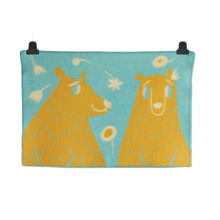 Røros Tweed,Røros Tweed Bamse Babydecke 100 x 67 cm,Türkis/Orange,Wohntextilien,Plaids