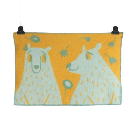 Røros Tweed,Røros Tweed Bamse Babydecke 100 x 67 cm,Türkis/Orange,Wohntextilien,Plaids