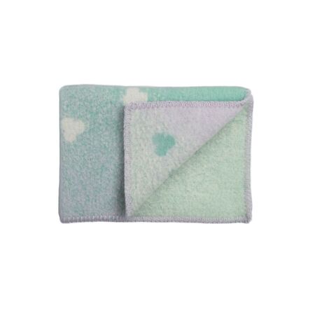 Røros Tweed Røros Tweed Melvin Babydecke 100 x 67 cm Türkis/Lavendel, Standard