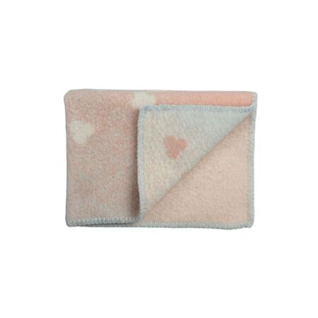 Røros Tweed Røros Tweed Melvin Babydecke 100 x 67 cm Hellrosa/Hellblau, Standard