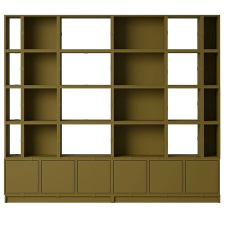 Muuto Office Stacked Storage System, Konfiguration 1, Brown Green