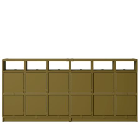 Muuto Sideboard Stacked Storage System, Konfiguration 1, Brown Green