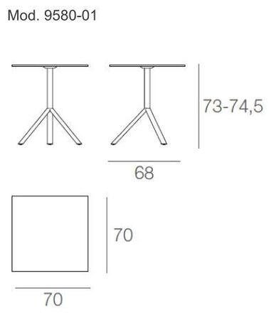 Plank Miura Table, eckig
