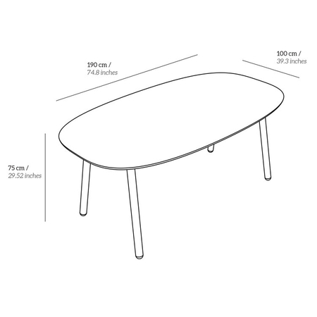 Eno Studio Ombree Table - Natural