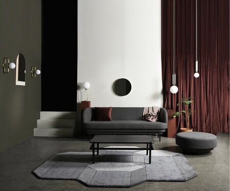 Eno Studio Cornice Ottoman Velvet