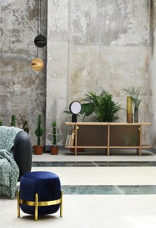 Eno Studio Vega Ottoman Black Steel