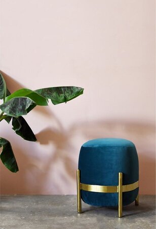 Eno Studio Vega Ottoman Brass Steel