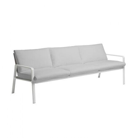 Kettal Park Life 3 Sitzer Sofa - weiß/Auflage grau laminate/Gestell white