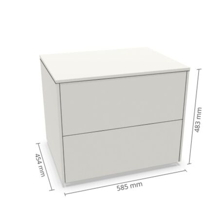 Müller Small Living Nachttisch Kombination 10 Aventa von Müller Small Living Weiss