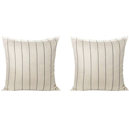 Ferm Living Calm Cushion Large B: 80 cm / H: 80 cm, Camel / Schwarz